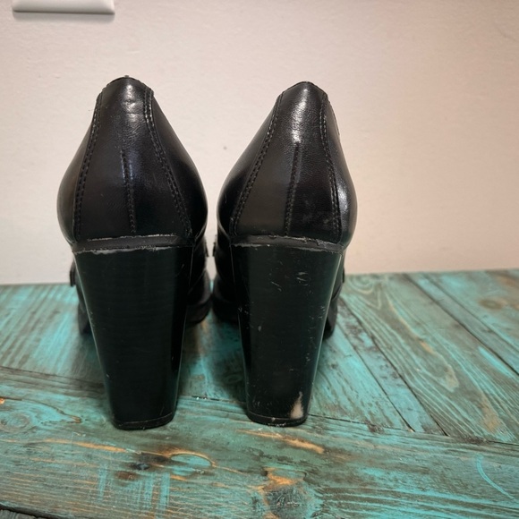 Vintage 725 Originals Black Chunky Heeled Loafers Size 9 - Picture 6 of 15